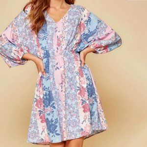 Savanna Jane Pastel Patchwork Floral Dress S